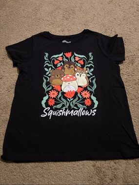 Girls Squishmallows Black Tee